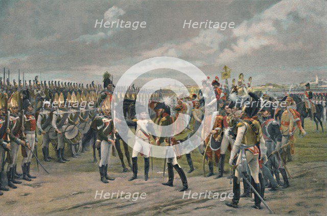 'Napoleon Decorating The Russian Grenadier at Tilsitt', 1807, (1896). Artist: Unknown.