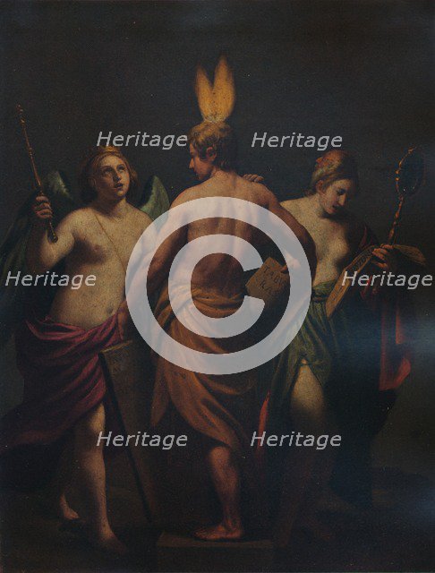 'Philosophy, History, and Prudence awakening the mind to a desire for knowledge', c1624, (1938). Artist: Alessandro Turchi.