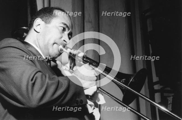 Lawrence Brown, American jazz trombonist, 1962. Creator: Brian Foskett.