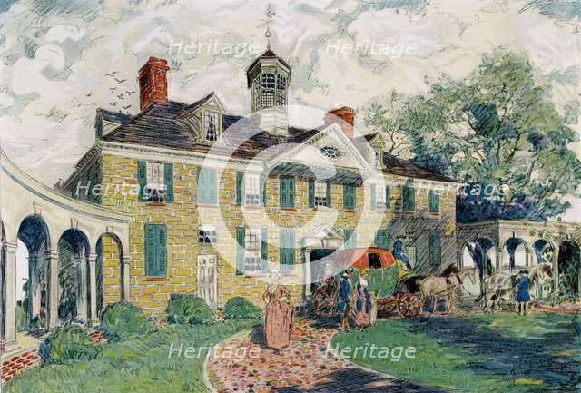 Mount Vernon, near Alexandria, Virginia, USA, c18th century (1921).Artist: James Preston