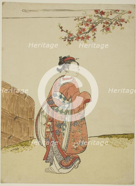 Under a Peach Tree, c. 1766. Creator: Suzuki Harunobu.