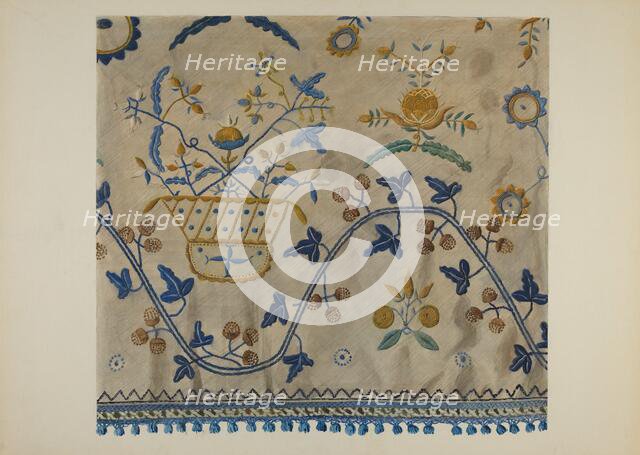 Embroidery, c. 1941. Creator: Herman O. Stroh.