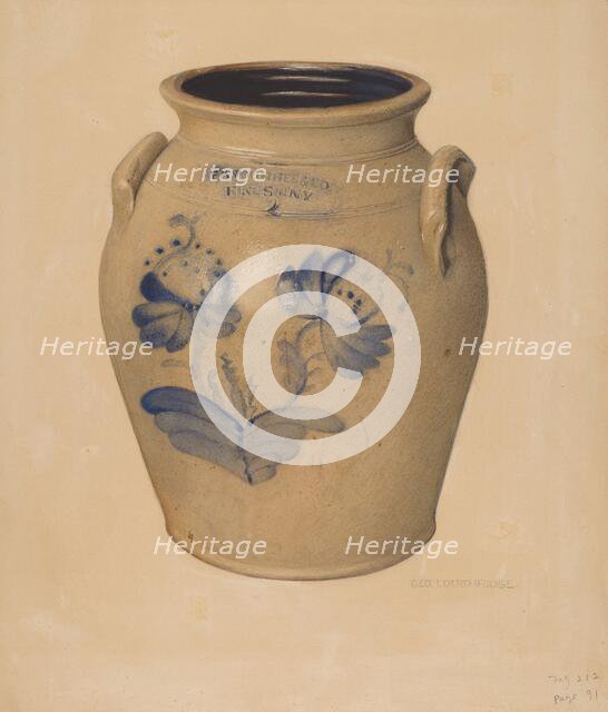 Crock, c. 1938. Creator: George Loughridge.