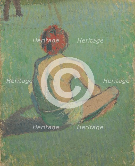 Boy sitting in the grass, 1886. Artist: Bernard, Émile (1868-1941)