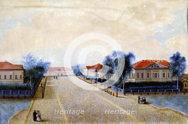 'View of the Treasury in Tver', 1830s. Artist: Russian Master