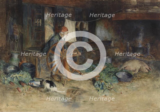 Old Man Threading Yarn. Creator: Allan Österlind.