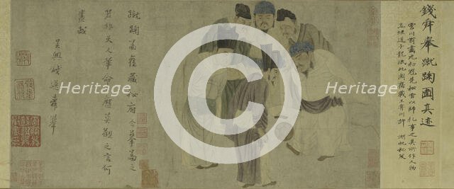 Cuju Scroll (Emperor Taizu of Song Playing Cuju), 13th century. Creator: Su Hanchen, (after) (1094-1172).