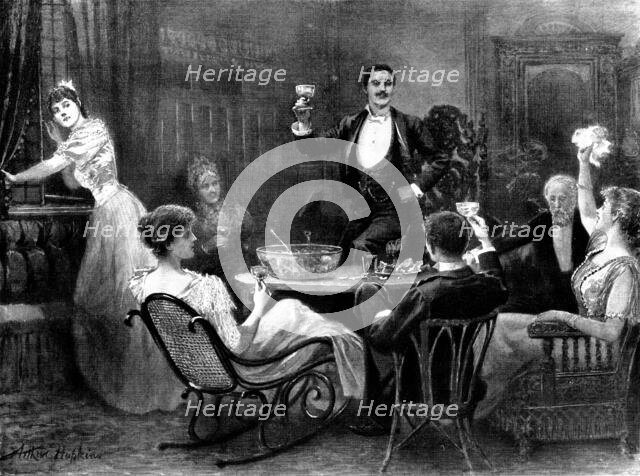 Seeing the New Year in, 1898. Creator: Unknown.