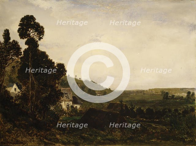 An Old Chapel in a Valley, ca. 1835. Creator: Theodore Rousseau.