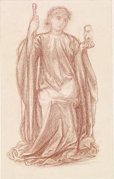 The Hours - Drapery Study, 1864-66. Creator: Sir Edward Coley Burne-Jones.