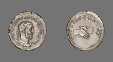 Antoninianus (Coin) Portraying Emperor Pupienus, 238 (April-June), issued by Balbinus and Pupienus.. Creator: Unknown.