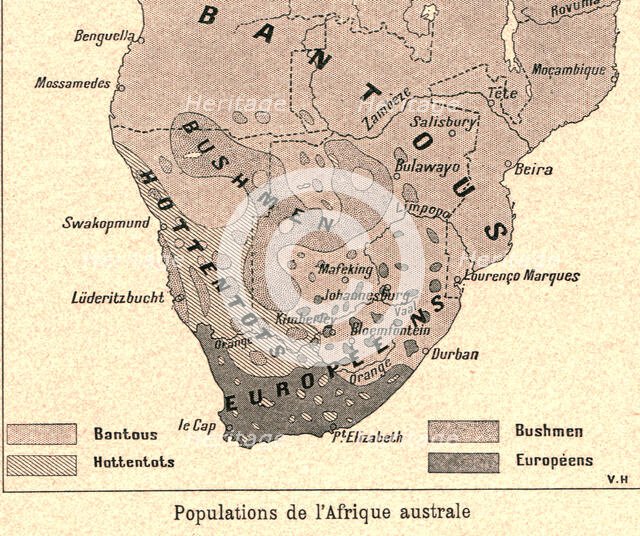 ''Populations de l'Afrique australe; Afrique Australe', 1914. Creator: Unknown.