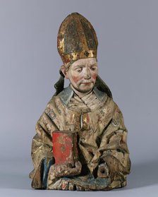 Half figure of a St. bishop's, around 1480/1490. Creator: Hans Klocker.
