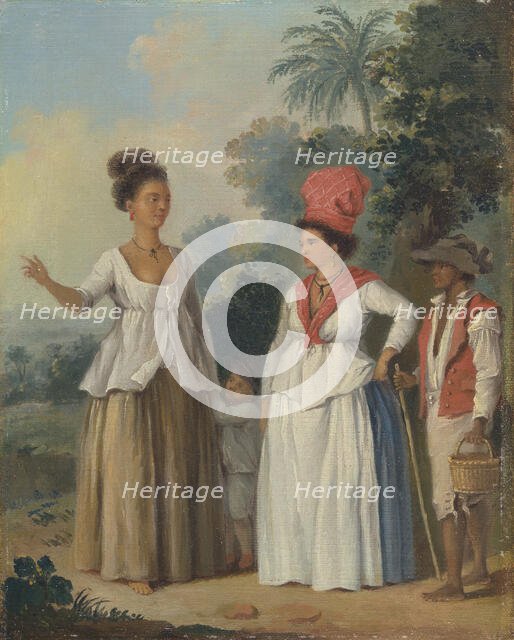West Indian Women of Color, with a Child and Black Servant, ca. 1780. Creator: Agostino Brunias.