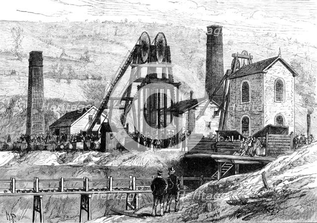 The Llanerch Colliery Disaster, Monmouthshire: the pit's mouth, 1890. Creator: Unknown.