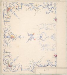 Design for a ceiling, second half 19th century. Creators: Jules-Edmond-Charles Lachaise, Eugène-Pierre Gourdet.