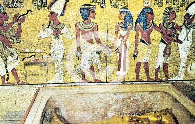 Tomb of Tutankhamun, Ancient Egyptian, 18th Dynasty, c1325 BC. Artist: Unknown
