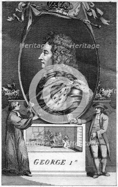 George I of Great Britain.Artist: S Springsgoth