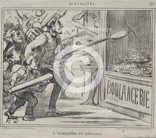 Actualities (No. 557): The Insurrection of the pastry-cooks, 1858. Creator: Honoré Daumier (French, 1808-1879).