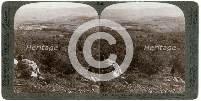 The plain of Dothan, Palestine, 1900.Artist: Underwood & Underwood