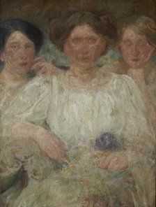 Portrait of Three Sisters, between 1909-1910. Creator: Olga Boznanska.