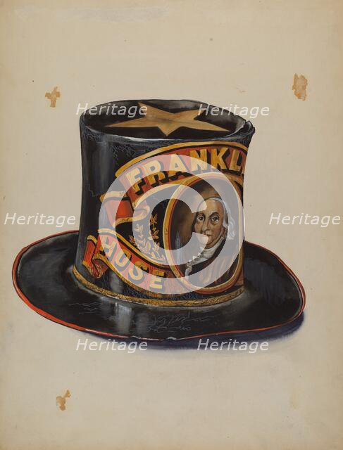 Fireman's Hat, c. 1937. Creator: Page Coffman.