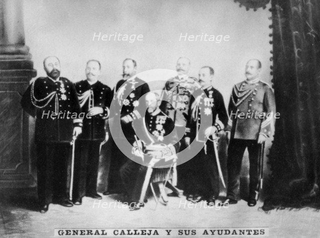 General Calleja and his Staff, c1910. Artist: Unknown