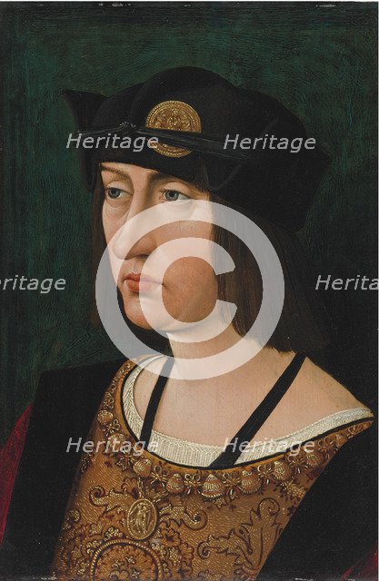 Portrait of Louis XII, King of France (1498-1515). Artist: Perréal, Jean (c. 1460-1530)