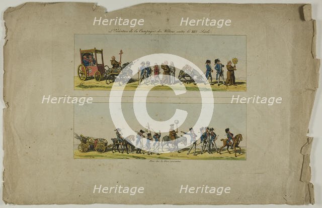 Plates One and Two, from L'Ouverture de la Campagne des Ultras contre la XIXe siecle, n.d. Creator: Unknown.
