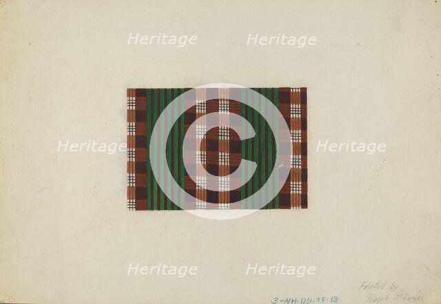 Textile Print, c. 1938. Creator: Ralph M. Lewis.