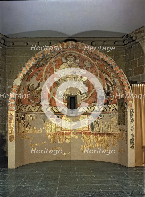  'Pantocrator', tempera Painting from the apse of the church of San Pedro de Villamana (Huesca).