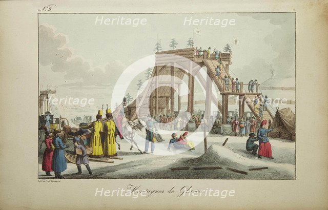 Russian Ice Mountain, 1817. Artist: Houbigant, Armand-Gustave (1789-1862)