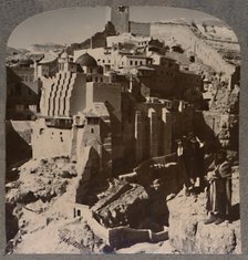 'Valley of Mar Saba and Convent, from Brook Kedron, c1900. Artist: Unknown.