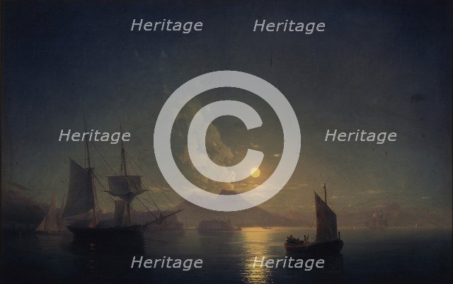 Naples by night, 1850. Artist: Aivazovsky, Ivan Konstantinovich (1817-1900)