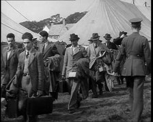 Aliens Walking to an Internment Camp, 1940. Creator: British Pathe Ltd.