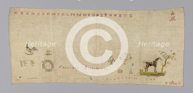 Sampler, Italy, 18th century. Creator: Unknown.