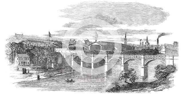 Opening of the Aberdeen Railway - Dee Bridge and Aberdeen Terminus, 1850. Creator: Unknown.