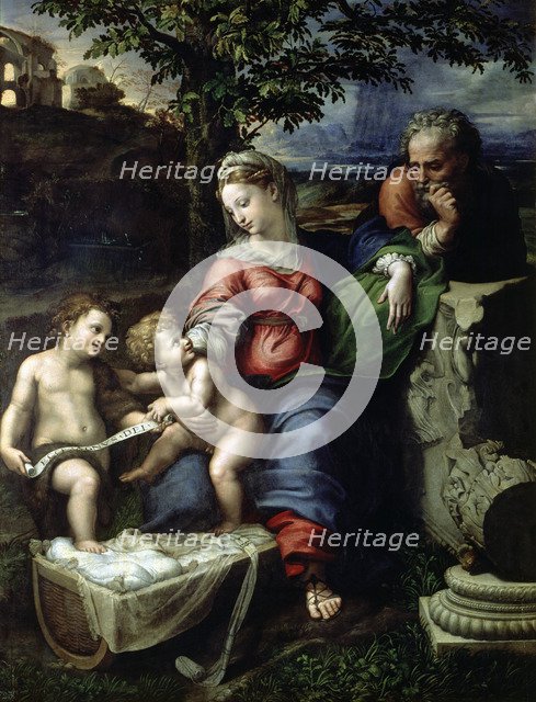 La Holy Family of the Oak' painting by Raphael Sanzio (1483-1520).