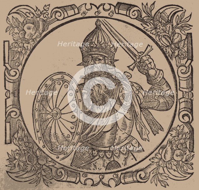 Mindaugas, King of Lithuania (From: Sarmatiae Europeae desscriprio... by A. Guagnini), 1578. Artist: Anonymous  