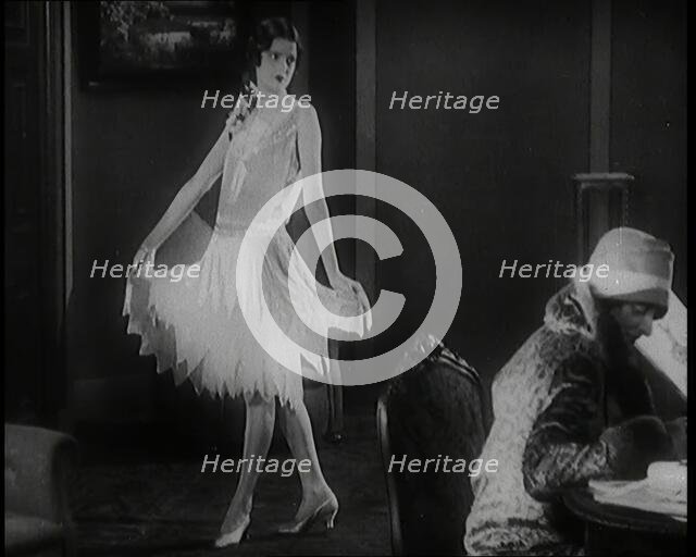 Female Civilian Modelling a Costume Designed for a Show, 1920s. Creator: British Pathe Ltd.