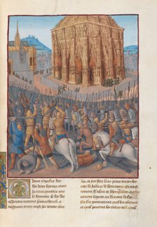 Siege of Jerusalem by Nebuchadnezzar II. Illustration in Flavius Josephus Antiquities of the Jews 
