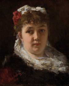 Portrait of the opera singer Félia Litvinne (1860-1936), 1881. Artist: Harlamov, Alexei Alexeyevich (1840-1922)