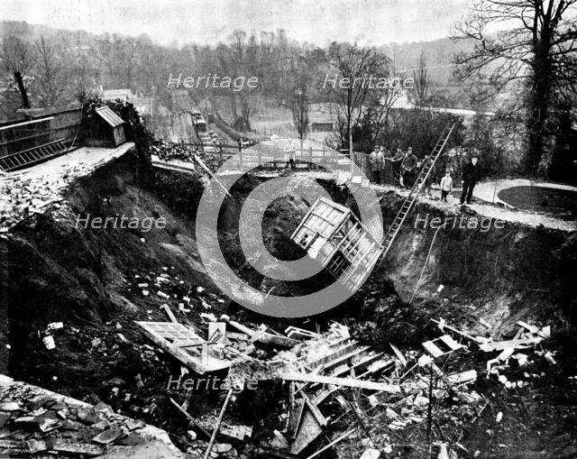 Subsidence of St. Catherine's Tunnel, Guildford, 1895. Creator: W. Shawcross.