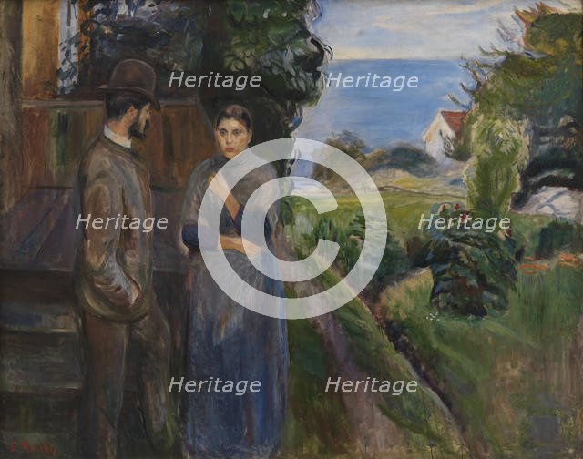 Evening Talk, 1889. Creator: Munch, Edvard (1863-1944).