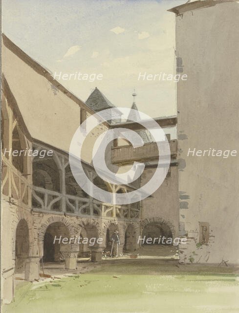 Pfalzgrafenstein Castle near Kaub, 1849. Creator: Carl Theodor Reiffenstein.