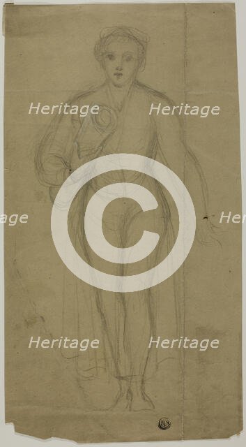 Standing Woman Carrying Rolled-Up Paper, n.d. Creator: Unknown.