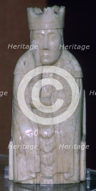 A Queen - The Lewis Chessmen, (Norwegian?), c1150-c1200. Artist: Unknown