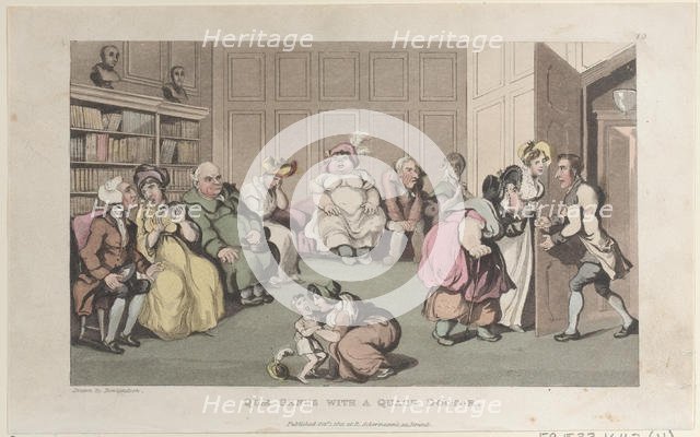 Quae Genus with a Quack Doctor, from "The History of Johnny Quae Genus, The Lit..., October 1, 1821. Creator: Thomas Rowlandson.