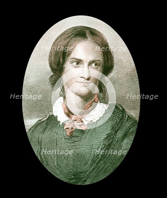 Charlotte Bronte, English novelist, mid-19th century. Artist: Unknown