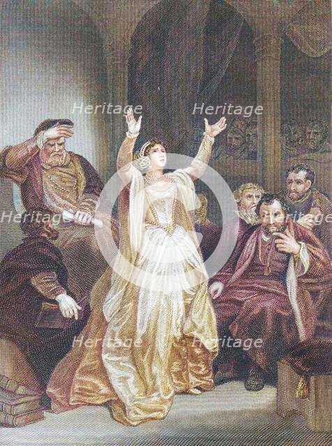 'Condemnation of Anne Boleyn', (mid 19th century). Creator: George C Finden.